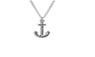 Unisex "I Refuse To Sink" Stamped Thin Anchor Tiny Charm Necklace