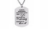 Tag Pendant Stainless Steel Necklace For Women