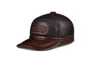 Winter Real Leather Fur One Baseball Caps For Man - sparklingselections
