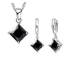 Women Beautiful Square Shape Crystal  Necklace Set