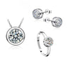 New Sterling Silver Shinny CZ Wedding Jewelry Set