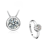 New Sterling Silver Shinny CZ Wedding Jewelry Set - sparklingselections