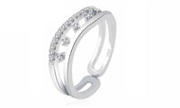 Sterling Silver Open Ring Wedding Dance Party For Women - sparklingselections