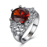 New Stylish Red And White CZ Fashion Ring For Women