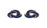 Blue Spinel Flower Wraparound Cluster Studs Earrings