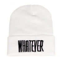 Women's Winter Cap Black Whatever Snapback Stylish Hat - sparklingselections