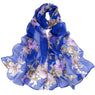 Stylish Peach Blossom Printing Soft Shawl Women's Scarf