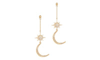 Crystal Star Moon Charming Earrings for Women - sparklingselections