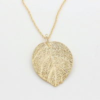 Hot Selling Necklaces - Gold Color Chain Leaf Design Pendant Necklace for Women Jewelry - sparklingselections