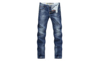 Casual Thin Summer Straight Slim Fit Blue Stretch Denim Jeans For Men - sparklingselections