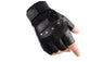 Unisex Adult Fingerless Mittens Real Genuine Leather Gloves