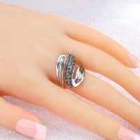Antique Silver Color Retro Unique Ring For Women - sparklingselections