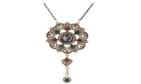 Vintage Jewellery Imitation Blue Pendant Necklace For Women - sparklingselections