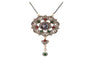 Vintage Jewellery Imitation Blue Pendant Necklace For Women