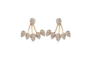 New Crystal Front Back Double Sided Stud Earrings For Women - sparklingselections