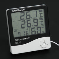 Humidity Meter Clock Weather Station Household Thermometer - sparklingselections