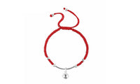 Sterling Silver Bell Lucky Red Rope Bracelet - sparklingselections