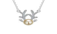 Pearl Pendant Necklace Chain For Women's - sparklingselections