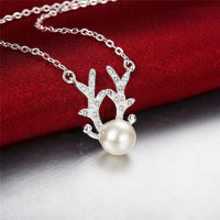 Pearl Pendant Necklace Chain For Women's - sparklingselections