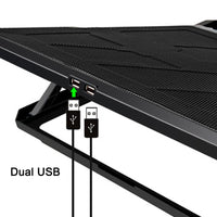 Six cooling Fan laptop cooling pad With 2 USB Ports - sparklingselections