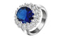 Diana William Silver Color Crystal Ring for Women