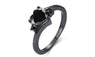 Black Color Engagement Ring For Women
