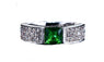 Green White Gold Color Ring For Women