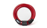 Coiled Combination Cable Bike Lock Red Color Mini Bicycle Lock