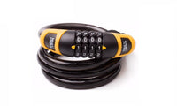 Combination Coiled Steel Cable Lock - sparklingselections