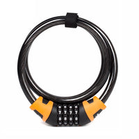 Combination Coiled Steel Cable Lock - sparklingselections