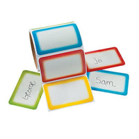 Roll with Colorful Plain Name Tag Labels - sparklingselections