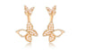 High Quality New Butterfly Design Fine Earrings Jewelry For Women's Fashion Rhinestone Multicolor Earrings