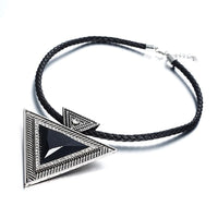 2020 Triangle Rope Chain Chokers Statement Pendant Necklace Feminine New Wedding Casual Collar Necklaces - sparklingselections