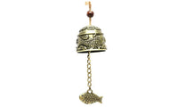 Metal Small Wind Chimes Cool Vintage Dragon Fish Pattern Decoration - sparklingselections