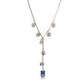 Stylish Gold Color Leaf Blue Crystal Long New Necklaces Pendants