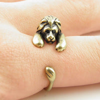 Antique Bronze Plated Punk Lion Animal Lucky Ring (Adjustable) - sparklingselections