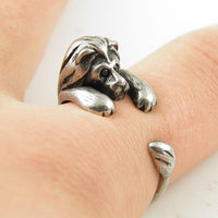 Antique Bronze Plated Punk Lion Animal Lucky Ring (Adjustable) - sparklingselections