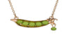 Japanese Style Cute Green Pea Pendant Necklace