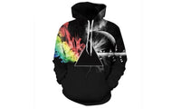 3d Print Sunlight Refraction Rainbow Hooded Pullover - sparklingselections