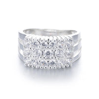 White Gold Plated Vintage Wedding Rings For Women - sparklingselections