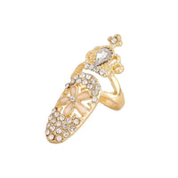 New Fashion Flower Crystal Charm Crown Ring - sparklingselections
