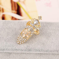 New Fashion Flower Crystal Charm Crown Ring - sparklingselections