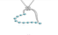 Silver Plated Crystal Heart with Chain Pendant Necklace - sparklingselections