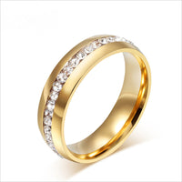 New Fashion Gold Plated Stainless Steel Wedding Ring