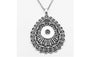 Trendy Silver Plated Classical Snap Button Pendant Necklace