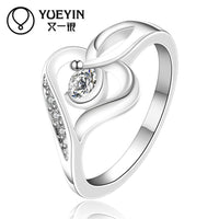 Silver Plated Rings with Cubic Zirconia For Women - sparklingselections