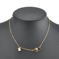 Best Family Gifts Necklaces- Elephant Family Stroll Design Gold Color Pendant Necklace