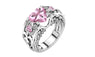 New Fashion Silver Natural Birthstone Bride Wedding Ring