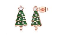 Women's Christmas Tree Star Shape Stud Earrings - sparklingselections