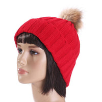 Hairball Winter Knitted Beanies  Hat For Women - sparklingselections